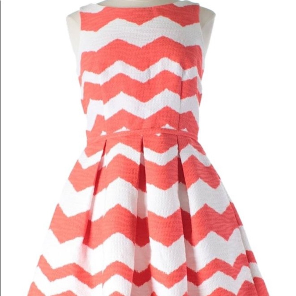 NWT The Limited Chevron Pleated A-Line Dress